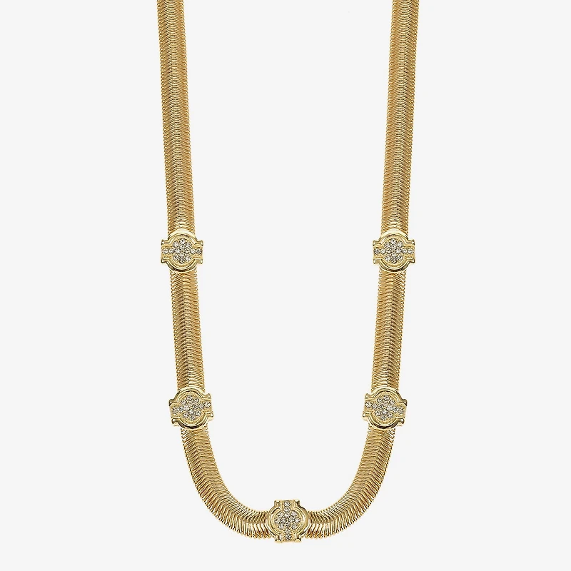 Monet Jewelry Gold Tone Womens Inch Collar Necklace