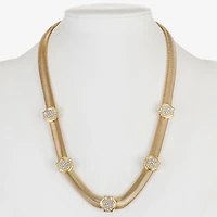Monet Jewelry Gold Tone Womens Inch Collar Necklace