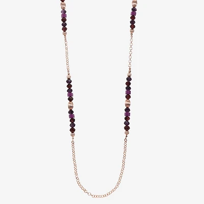 Liz Claiborne Gold Tone Womens 36 Inch Strand Necklace
