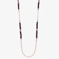 Liz Claiborne Gold Tone Womens 36 Inch Strand Necklace