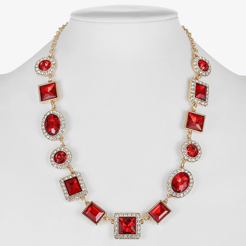 Monet Jewelry Halo Womens 17 Inch Collar Necklace