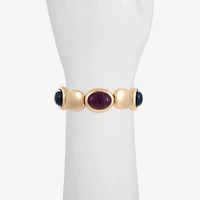 Monet Jewelry Gold Tone Womens Oval Cushion Stretch Bracelet