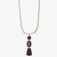 Liz Claiborne Multi Shape Womens 20 Inch Pendant Necklace