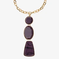 Liz Claiborne Multi Shape Womens 20 Inch Pendant Necklace