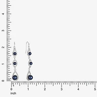 Monet Jewelry Timeless Linear Womens Simulated Pearl Round Drop Earrings