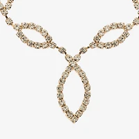 Monet Jewelry Timeless Gold Tone Womens Glass 16 Inch Y Necklace