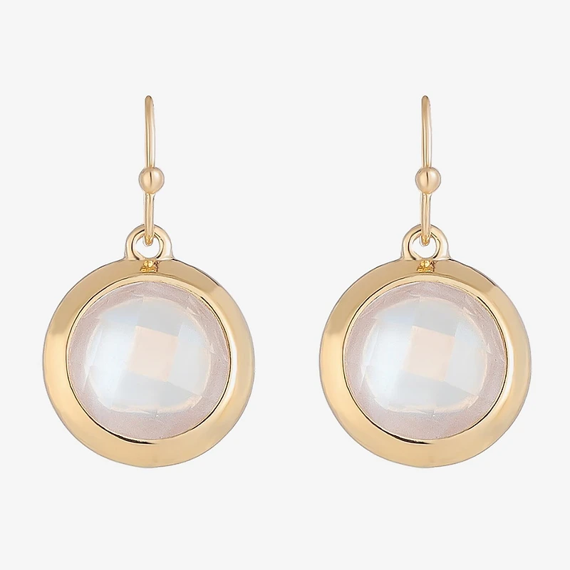 Liz Claiborne Gold Tone Womens Drop Earrings