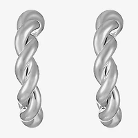 Liz Claiborne Rope Twist Womens 16mm Hypoallergenic Hoop Earrings