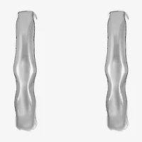 Liz Claiborne Hammered Womens 23mm Hypoallergenic Hoop Earrings