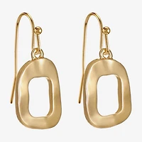 Liz Claiborne Hammered Womens Drop Earrings