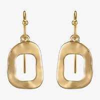 Liz Claiborne Hammered Womens Drop Earrings