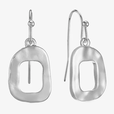 Liz Claiborne Hammered Womens Drop Earrings