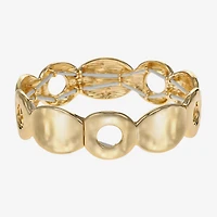 Liz Claiborne Hammered Disc Womens Stretch Bracelet