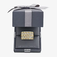 (F, Si2) Womens 3 CT. T.W. Lab Grown White Diamond 10K Gold Cocktail Ring