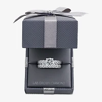 Signature By Modern Bride (F / VS2) Womens 4 CT. T.W. Lab Grown White Diamond 10K or 14K Gold Round Side Stone Bridal Set