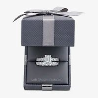 Signature By Modern Bride (G / Si1-Si2) Womens 4 CT. T.W. Lab Grown White Diamond 10K Gold Side Stone Bridal Set