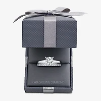 2  CT. T.W. Lab-Grown (F / VS2) Diamond Round Solitaire Bridal Set in 10K or 14K Gold