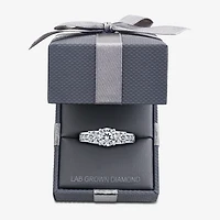 Love Lives Forever (G / Si1-Si2) Womens 2 CT. T.W. Lab Grown White Diamond 10K Gold Round Side Stone 3-Stone Engagement Ring