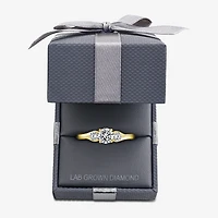 Love Lives Forever (G / Si1-Si2) Womens 1 CT. T.W. Lab Grown White Diamond 10K Gold Round 3-Stone Engagement Ring