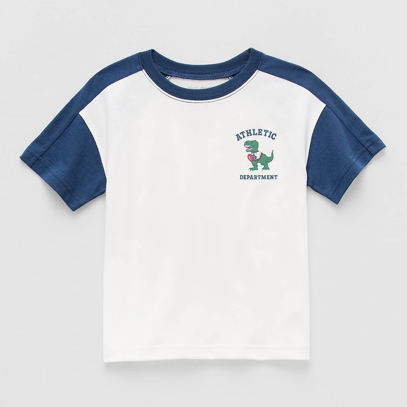 Okie Dokie Active Toddler & Little Boys Crew Neck Short Sleeve Regular Fit Graphic T-Shirt