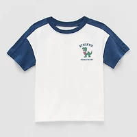 Okie Dokie Active Toddler & Little Boys Crew Neck Short Sleeve Regular Fit Graphic T-Shirt