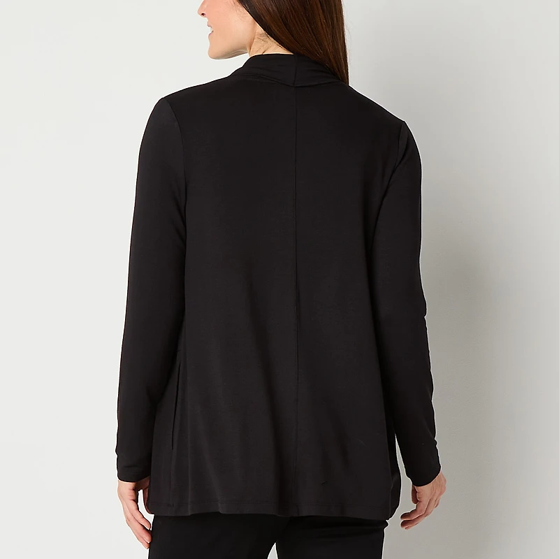 Liz Claiborne Womens Long Sleeve Open Front Cardigan