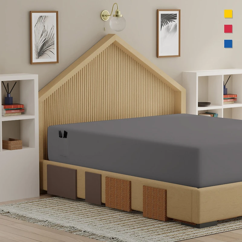Color Sense 100% Cotton Cool & Crisp Lightweight 2 Fitted Sheets Sheet