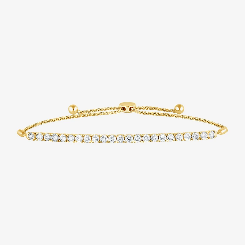 (G / Si1-Si2) Womens 2 CT. T.W. Lab Grown White Diamond Sterling Silver Bolo Bracelet