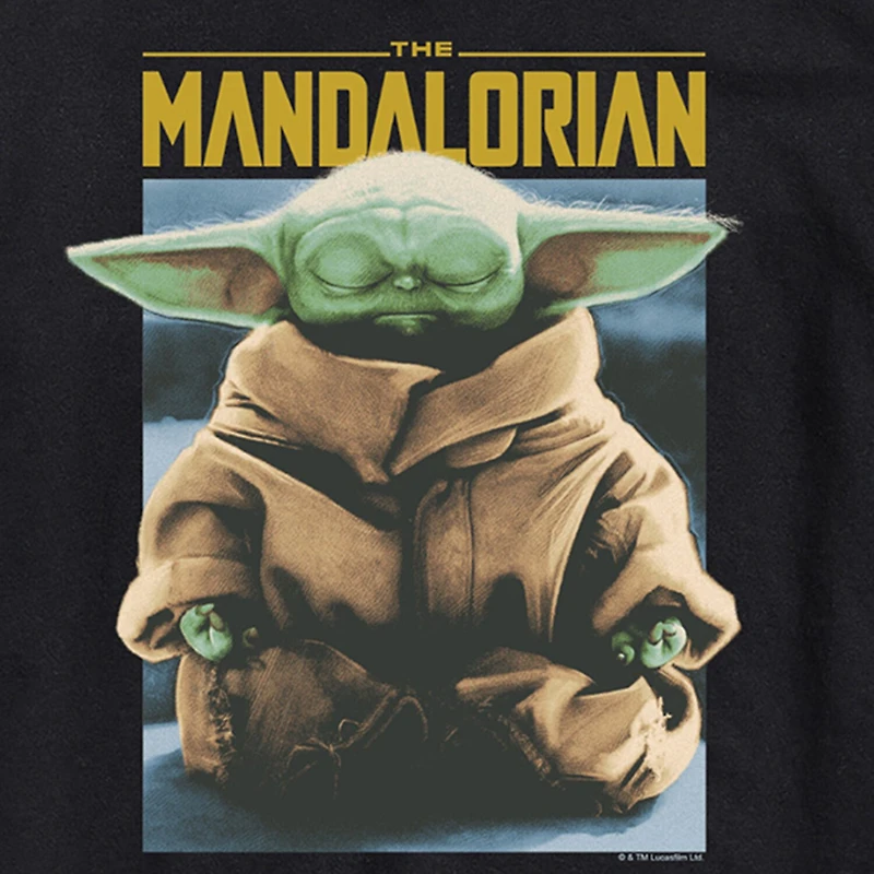 Novelty Mens Crew Neck Short Sleeve Regular Fit Baby Yoda Star Wars Big and Tall Graphic T-Shirt
