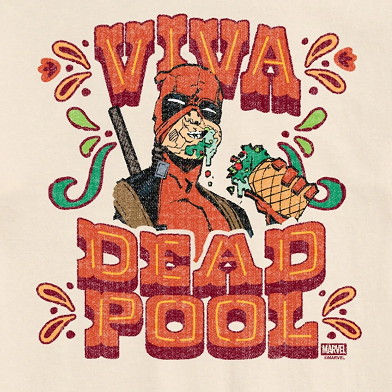 Novelty Mens Crew Neck Short Sleeve Regular Fit Deadpool Marvel Graphic T-Shirt