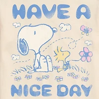 Novelty Mens Crew Neck Short Sleeve Regular Fit Peanuts Snoopy Graphic T-Shirt
