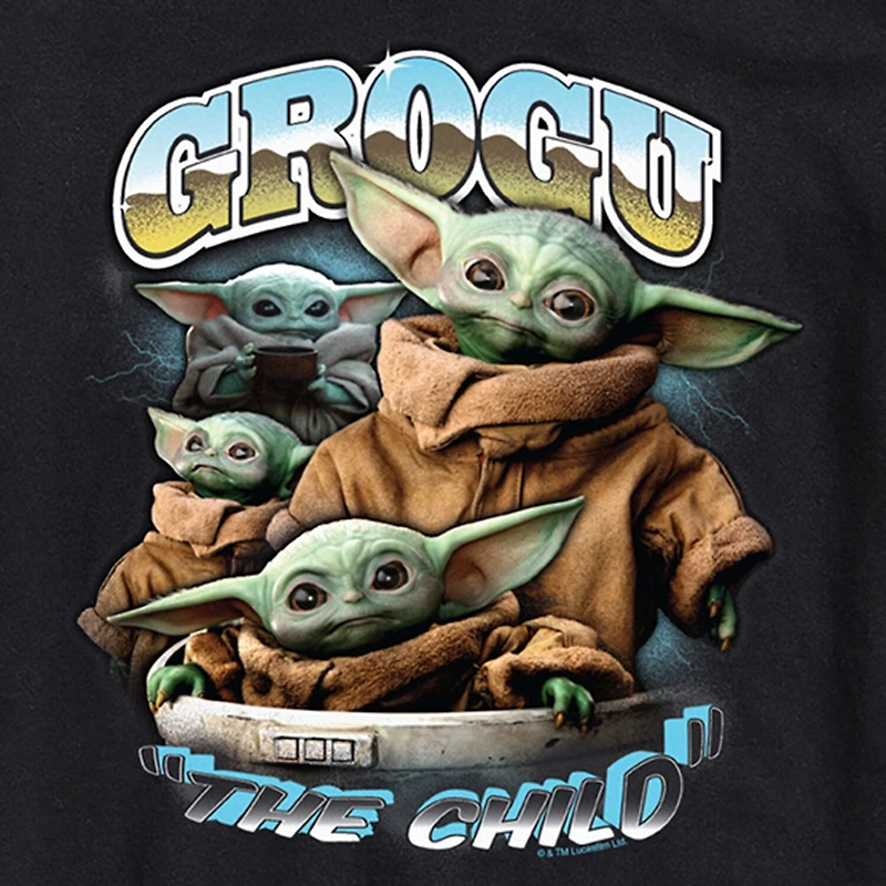 Novelty Mens Crew Neck Short Sleeve Regular Fit Baby Yoda Star Wars Big and Tall Graphic T-Shirt