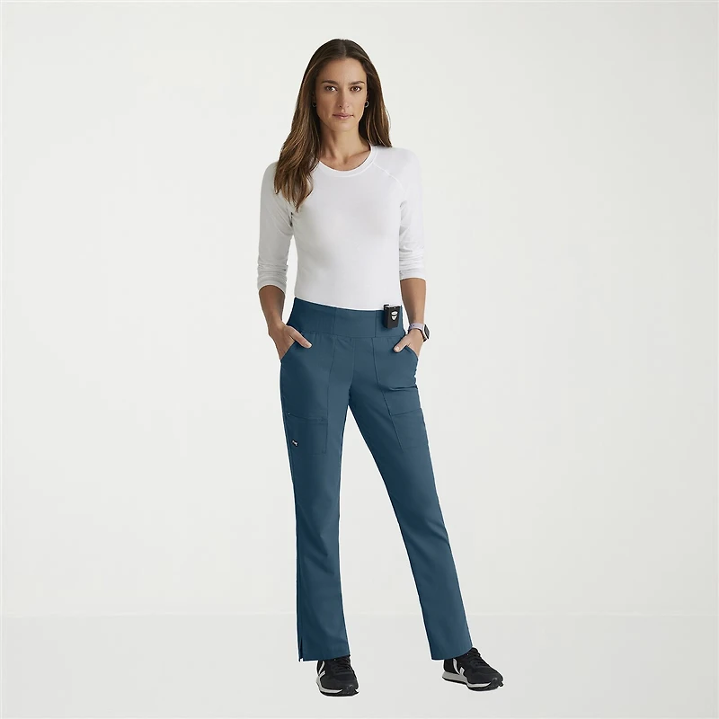Grey's Anatomy™ by Barco Spandex Stretch Direct Grsp633 Relay 5-Pocket Mid-Rise Straight Leg Womens Fabric Moisture Wicking Wrinkle Resistant Scrub Pant