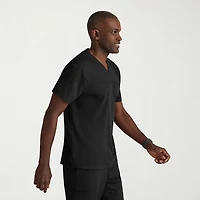 Grey's Anatomy™ by Barco Spandex Stretch Direct Grst188 Rapid 2-Pocket Mens Big and Tall V Neck Short Sleeve Fabric Moisture Wicking Wrinkle Resistant Scrub Top