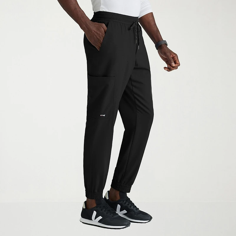 Grey's Anatomy™ by Barco Spandex Stretch Direct Grsp634 Striker 4-Pocket Jogger Mens Short Fabric Moisture Wicking Wrinkle Resistant Scrub Pant