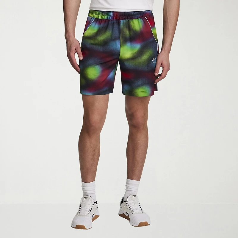 Reebok Mens 7" Mid Rise DRAWSTRING WAIST Workout Shorts