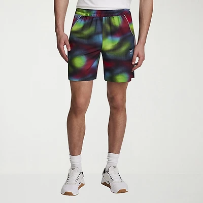 Reebok Mens 7" Mid Rise DRAWSTRING WAIST Workout Shorts