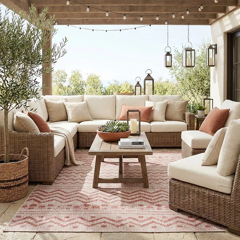 Sylvestra Collective Adornment Indoor Outdoor Rectangular Area Rug