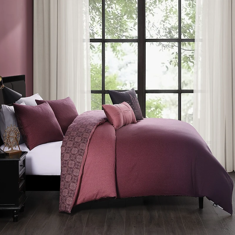 Bebejan Mauve Dreams 5-pc. REVERSIBLE Comforter Set