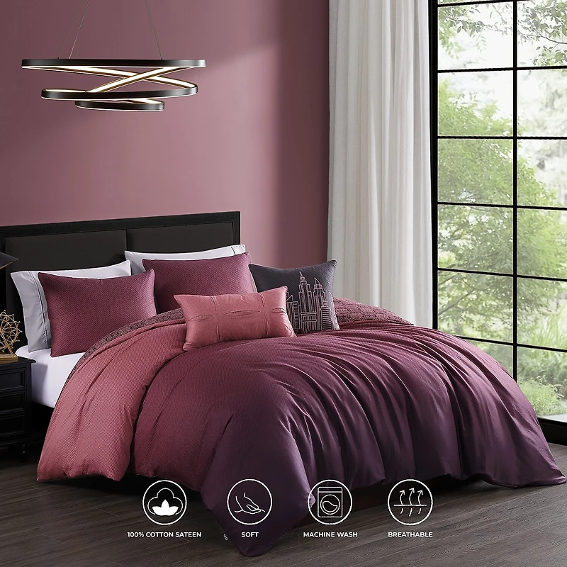 Bebejan Mauve Dreams 5-pc. REVERSIBLE Comforter Set