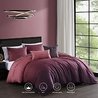 Bebejan Mauve Dreams 5-pc. REVERSIBLE Comforter Set