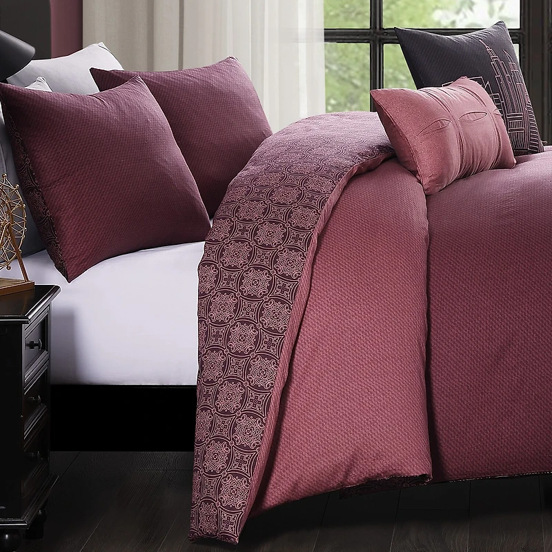 Bebejan Mauve Dreams 5-pc. REVERSIBLE Comforter Set