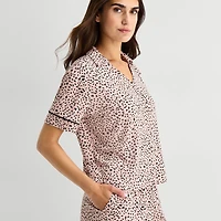 Ambrielle Womens Short Sleeve 2-pc. Pajama Set