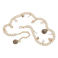 JS Jessica Simpson Shell Charm Chain Womens Belt