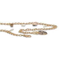 JS Jessica Simpson Shell Charm Chain Womens Belt
