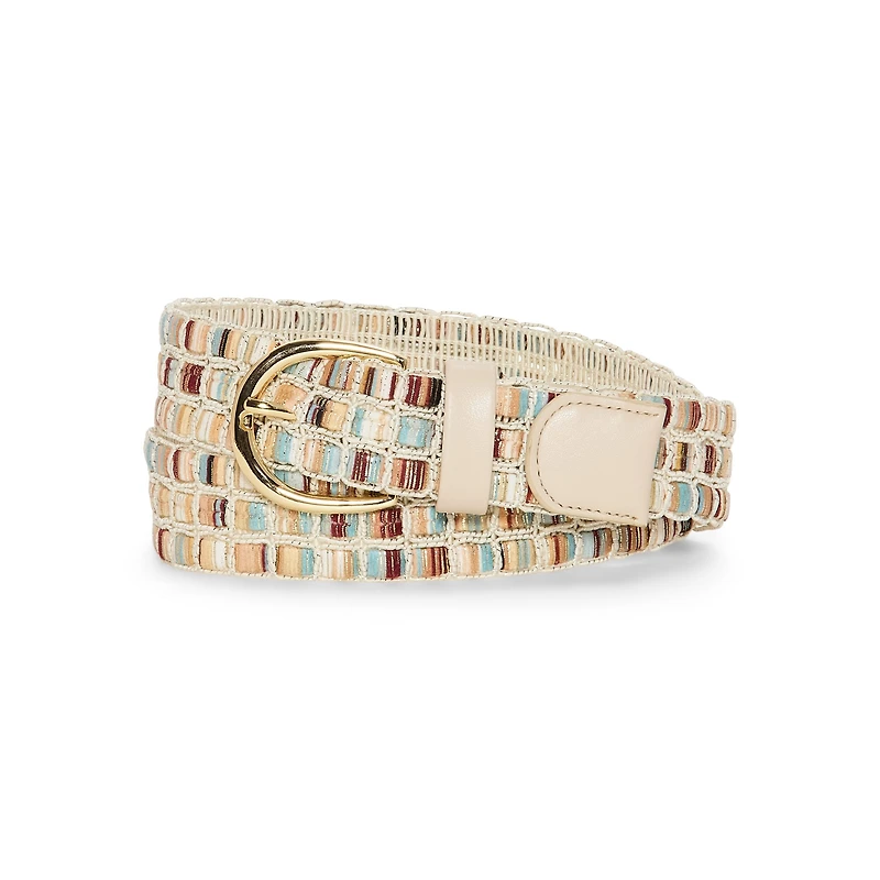 JS Jessica Simpson Woven Laced Shimmer Womens Belt