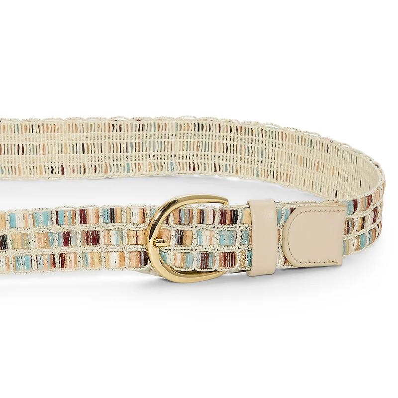 JS Jessica Simpson Woven Laced Shimmer Womens Belt