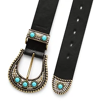JS Jessica Simpson Turquoise Accented Casual Hip Belt Womens