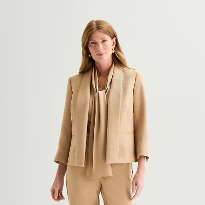 Black Label by Evan-Picone Tweed Womens Classic Fit Suit Jacket