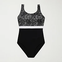 Dolfin Womens Striped Moderate Coverage One Piece Swimsuit